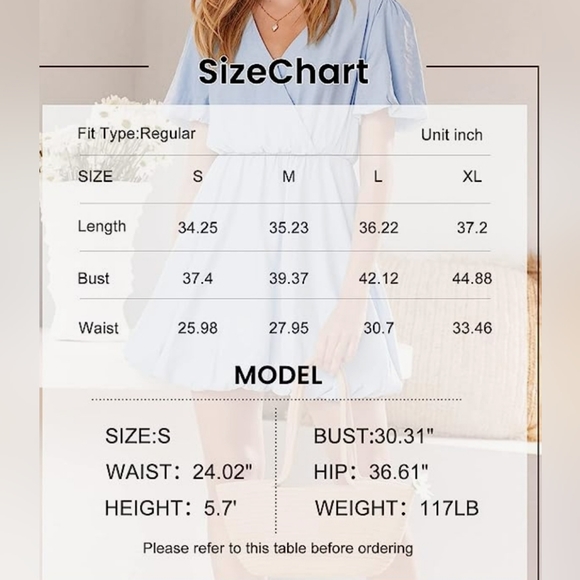 Mini Dress with Puffed sleeve - Picture 6 of 10